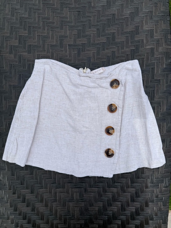 Altar'd State Dresses & Skirts - Alter’d State Linen-Blend Button Front Mini Skirt